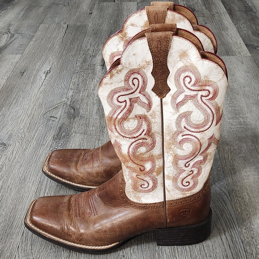 Ariat Womens Quickdraw Western Boots-Square Toe - Picture 2 of 11